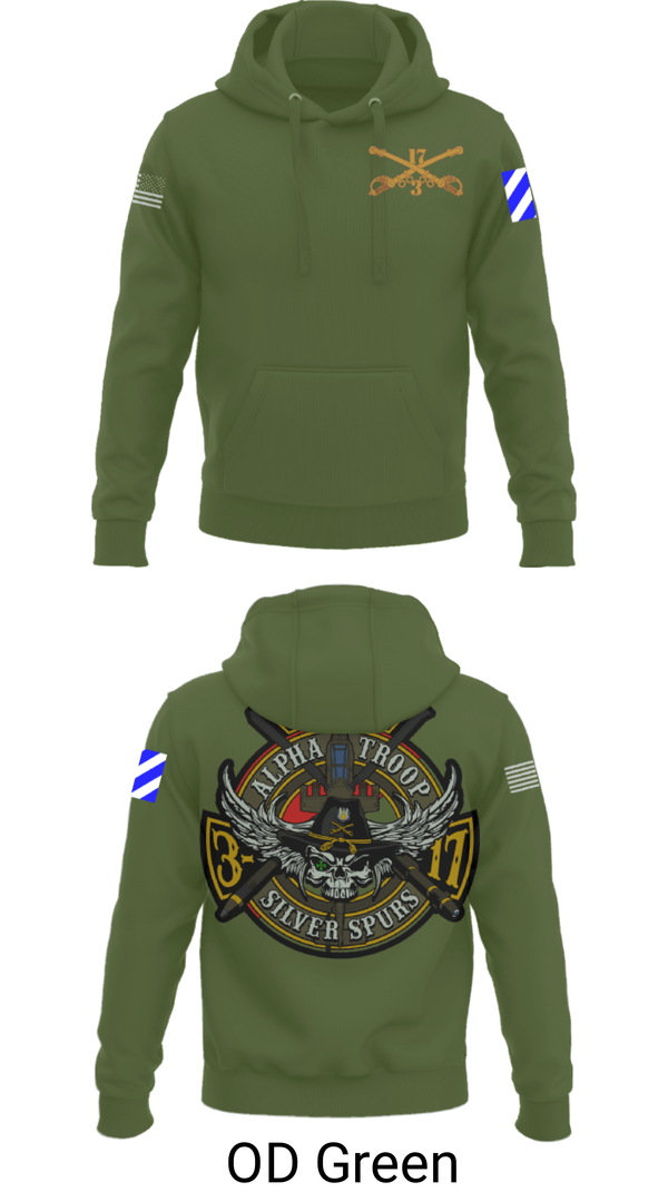 Hoodie, A/3-17 ACS, Army, Teamtime, Team time, sublimation, custom sports apparel, team uniforms, spirit wear, spiritwear, sports uniforms, custom shirts, team store, custom team store, fundraiser sports, apparel fundraiser