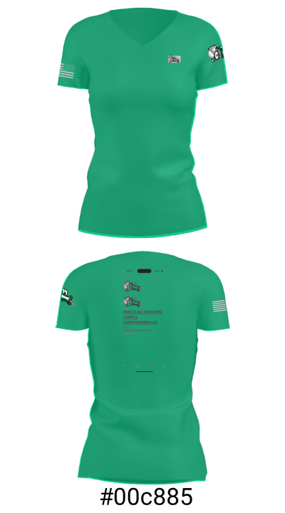 PAUL’S ALL ELECTRIC LAWN & LANDSCAPING 54268083 Women's Short Sleeve V-neck Shirt - 21