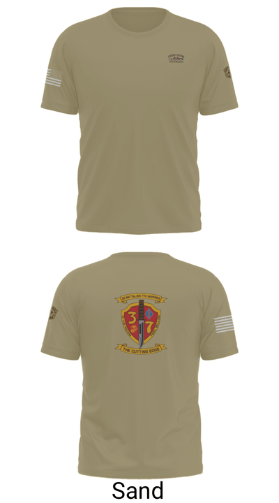3rd. Battalion 7th. Marines 15768807 Short Sleeve Performance Shirt - 46