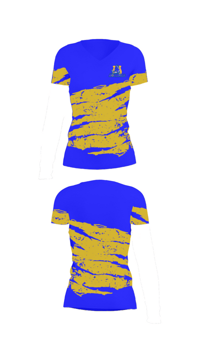 New Washington High School Softball 22786306 Women's Short Sleeve V-neck Shirt - 23
