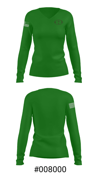 Ridley High School Swimming 642622 Women's Long Sleeve V-neck Shirt - 20