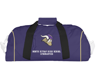 Duffle Bag, North Kitsap High School Gymnastics, Spirit Store, Teamtime, Team time, sublimation, custom sports apparel, team uniforms, spirit wear, spiritwear, sports uniforms, custom shirts, team store, custom team store, fundraiser sports, apparel fundraiser