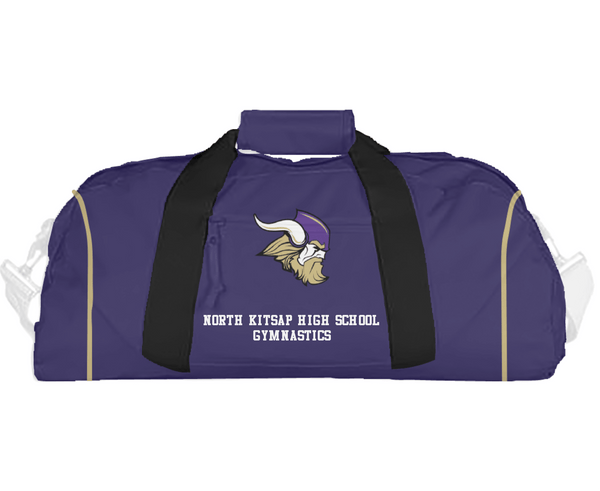 Duffle Bag, North Kitsap High School Gymnastics, Spirit Store, Teamtime, Team time, sublimation, custom sports apparel, team uniforms, spirit wear, spiritwear, sports uniforms, custom shirts, team store, custom team store, fundraiser sports, apparel fundraiser
