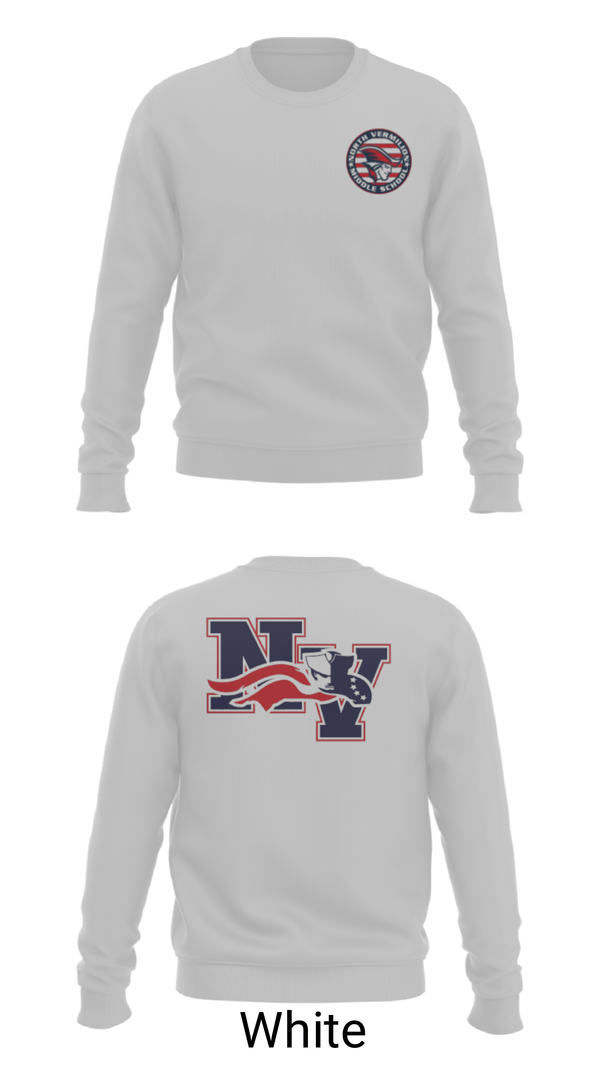 Crew Neck Sweatshirt, North Vermilion Middle School Basketball, Women's Basketball, Teamtime, Team time, sublimation, custom sports apparel, team uniforms, spirit wear, spiritwear, sports uniforms, custom shirts, team store, custom team store, fundraiser sports, apparel fundraiser
