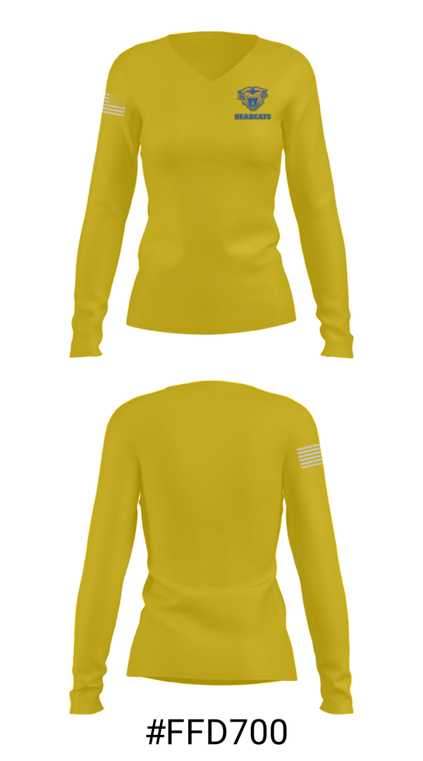 Women's Long Sleeve Vneck Shirt, Battle Creek Central High School Wrestling, Wrestling, Teamtime, Team time, sublimation, custom sports apparel, team uniforms, spirit wear, spiritwear, sports uniforms, custom shirts, team store, custom team store, fundraiser sports, apparel fundraiser