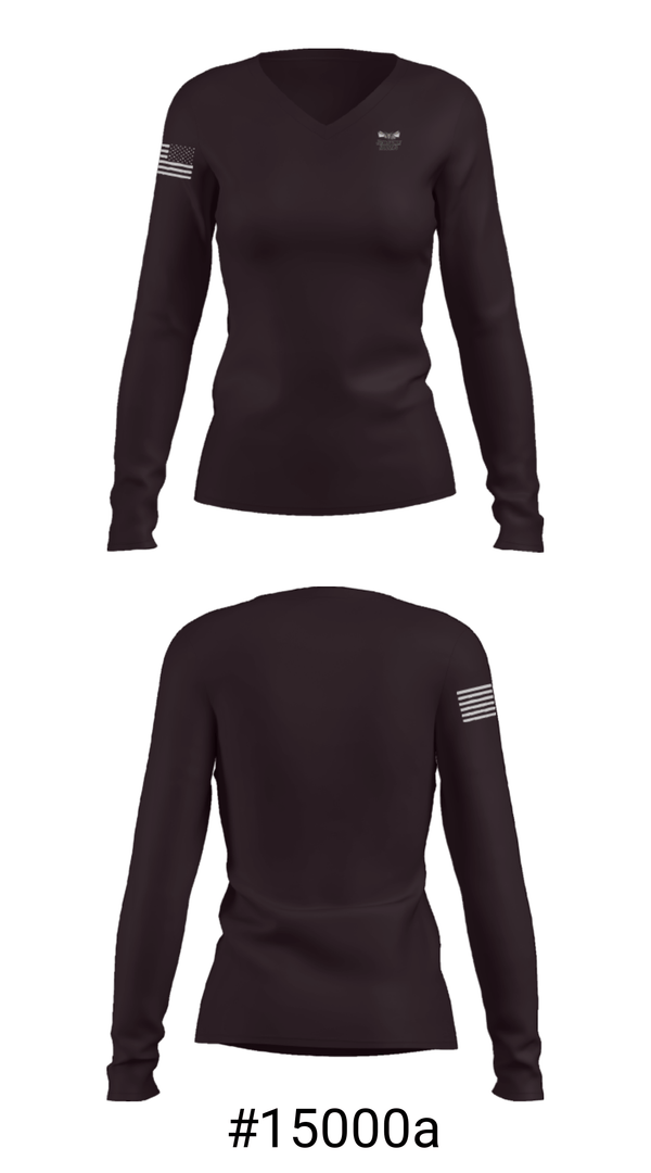 Women's Long Sleeve Vneck Shirt, Henryville Elementary School, Spirit Store, Teamtime, Team time, sublimation, custom sports apparel, team uniforms, spirit wear, spiritwear, sports uniforms, custom shirts, team store, custom team store, fundraiser sports, apparel fundraiser