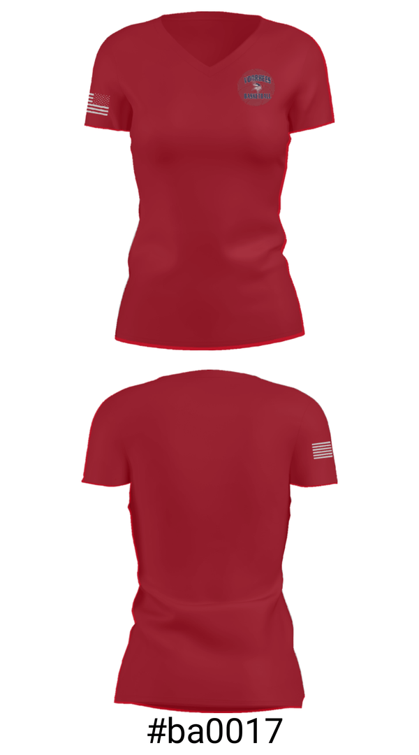 Women's Short Sleeve Vneck Shirt, Voorhees Basketball Association, Women's Basketball, Teamtime, Team time, sublimation, custom sports apparel, team uniforms, spirit wear, spiritwear, sports uniforms, custom shirts, team store, custom team store, fundraiser sports, apparel fundraiser