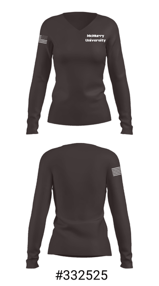 Women's Long Sleeve Vneck Shirt, McMurry University, E-Sports, Teamtime, Team time, sublimation, custom sports apparel, team uniforms, spirit wear, spiritwear, sports uniforms, custom shirts, team store, custom team store, fundraiser sports, apparel fundraiser
