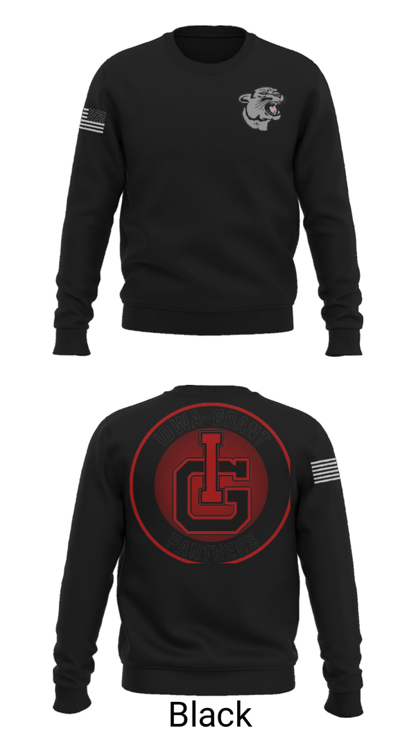 Crew Neck Sweatshirt, Iowa-Grant Elementary School, Spirit Store, Teamtime, Team time, sublimation, custom sports apparel, team uniforms, spirit wear, spiritwear, sports uniforms, custom shirts, team store, custom team store, fundraiser sports, apparel fundraiser