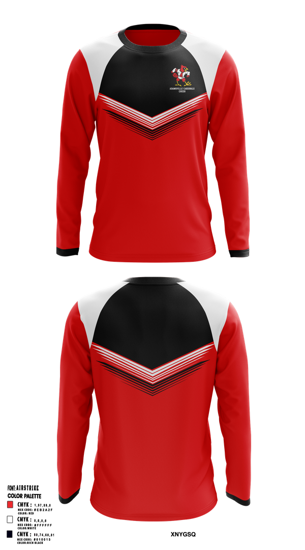 Long Sleeve Performance Shirt, Adamsville Cardinals Cheer, Cheer, Teamtime, Team time, sublimation, custom sports apparel, team uniforms, spirit wear, spiritwear, sports uniforms, custom shirts, team store, custom team store, fundraiser sports, apparel fundraiser
