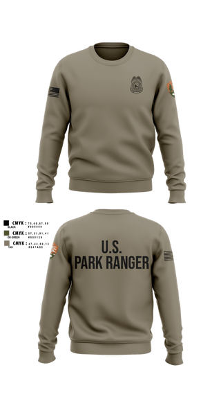 Crew Neck Sweatshirt, NPS Ranger, Police, Teamtime, Team time, sublimation, custom sports apparel, team uniforms, spirit wear, spiritwear, sports uniforms, custom shirts, team store, custom team store, fundraiser sports, apparel fundraiser