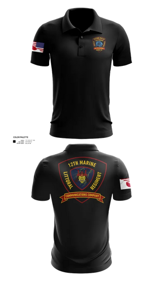 Short Sleeve Performance Polo, 12th MLR Headquarters Element, Marines, Teamtime, Team time, sublimation, custom sports apparel, team uniforms, spirit wear, spiritwear, sports uniforms, custom shirts, team store, custom team store, fundraiser sports, apparel fundraiser