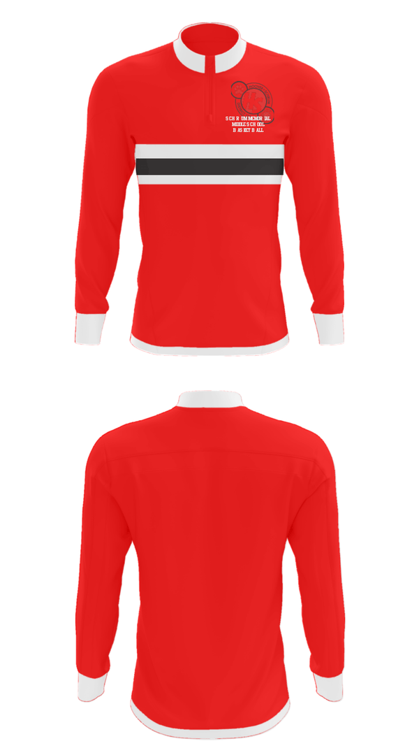 Quarter Zip Jacket, Schrum Memorial Middle School Basketball, Men's Basketball, Teamtime, Team time, sublimation, custom sports apparel, team uniforms, spirit wear, spiritwear, sports uniforms, custom shirts, team store, custom team store, fundraiser sports, apparel fundraiser