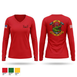 Womens Long Sleeve Vneck Shirt, 43rd MRBC43rd MRBC, Army, Teamtime, Team time, sublimation, custom sports apparel, team uniforms, spirit wear, spiritwear, sports uniforms, custom shirts, team store, custom team store, fundraiser sports, apparel fundraiser