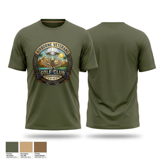 Short Sleeve Performance Shirt, Airborne Veterans Gold Club, Golf, Teamtime, Team time, sublimation, custom sports apparel, team uniforms, spirit wear, spiritwear, sports uniforms, custom shirts, team store, custom team store, fundraiser sports, apparel fundraiser