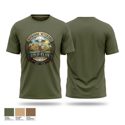 Airborne Veterans Gold Club 26189096 Short Sleeve Performance Shirt - 2