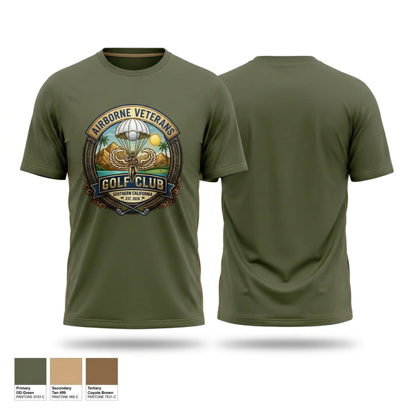 Short Sleeve Performance Shirt, Airborne Veterans Gold Club, Golf, Teamtime, Team time, sublimation, custom sports apparel, team uniforms, spirit wear, spiritwear, sports uniforms, custom shirts, team store, custom team store, fundraiser sports, apparel fundraiser
