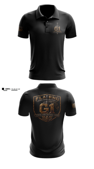 Short Sleeve Performance Polo, FLARNG, JFHQ / G1, National Guard, Teamtime, Team time, sublimation, custom sports apparel, team uniforms, spirit wear, spiritwear, sports uniforms, custom shirts, team store, custom team store, fundraiser sports, apparel fundraiser