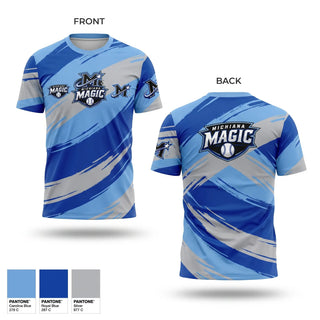Short Sleeve Performance Shirt, Michiana Magic, Baseball, Teamtime, Team time, sublimation, custom sports apparel, team uniforms, spirit wear, spiritwear, sports uniforms, custom shirts, team store, custom team store, fundraiser sports, apparel fundraiser