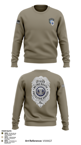 Crew Neck Sweatshirt, METRO SOUTH PROTECTIVE SERVICE, , Teamtime, Team time, sublimation, custom sports apparel, team uniforms, spirit wear, spiritwear, sports uniforms, custom shirts, team store, custom team store, fundraiser sports, apparel fundraiser