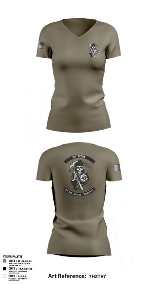 Womens Short Sleeve Vneck Shirt, 1st Recon, Marines, Teamtime, Team time, sublimation, custom sports apparel, team uniforms, spirit wear, spiritwear, sports uniforms, custom shirts, team store, custom team store, fundraiser sports, apparel fundraiser