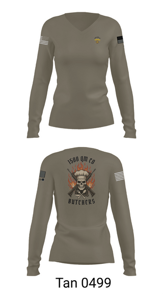 Womens Long Sleeve Vneck Shirt, 1500 QM Co, , Teamtime, Team time, sublimation, custom sports apparel, team uniforms, spirit wear, spiritwear, sports uniforms, custom shirts, team store, custom team store, fundraiser sports, apparel fundraiser