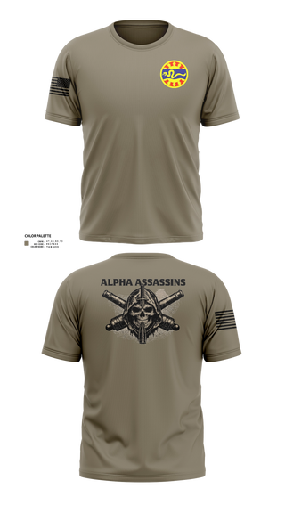 Old School Cotton Feel Shirt, 1-148 FA A Btry, National Guard, Teamtime, Team time, sublimation, custom sports apparel, team uniforms, spirit wear, spiritwear, sports uniforms, custom shirts, team store, custom team store, fundraiser sports, apparel fundraiser