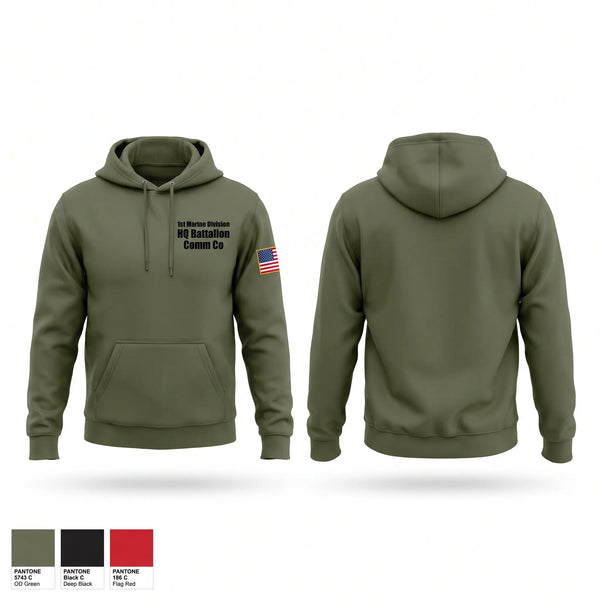 Hoodie, 1st Marine Division HQ Battalion Comm Co, Marines, Teamtime, Team time, sublimation, custom sports apparel, team uniforms, spirit wear, spiritwear, sports uniforms, custom shirts, team store, custom team store, fundraiser sports, apparel fundraiser