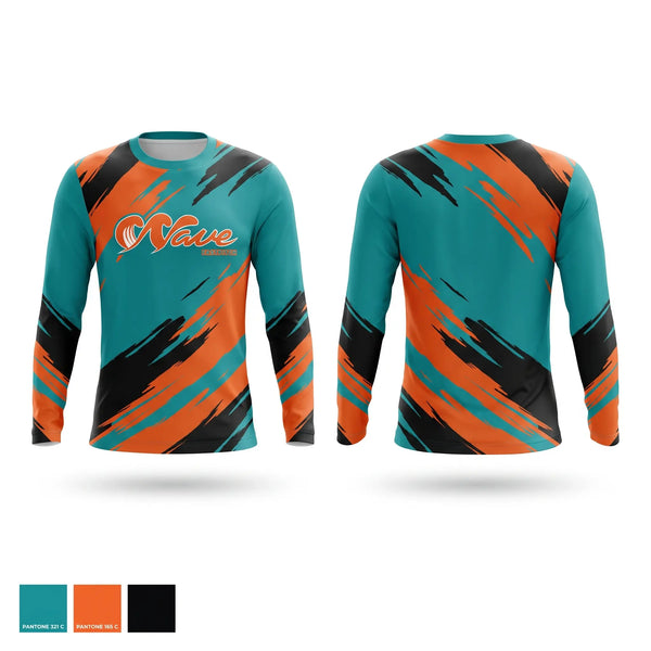 Long Sleeve Performance Shirt, WAVE, Baseball, Teamtime, Team time, sublimation, custom sports apparel, team uniforms, spirit wear, spiritwear, sports uniforms, custom shirts, team store, custom team store, fundraiser sports, apparel fundraiser