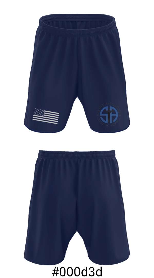 Athletic Shorts With Pockets, St Anthony Catholic School Catholic School Sys, Spirit Store, Teamtime, Team time, sublimation, custom sports apparel, team uniforms, spirit wear, spiritwear, sports uniforms, custom shirts, team store, custom team store, fundraiser sports, apparel fundraiser