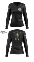 Williamson County K-9 Unit 61975120 Women's Long Sleeve V-neck Shirt - 12