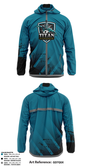 Windbreaker, Titan Strikers FC, Men's Soccer, Teamtime, Team time, sublimation, custom sports apparel, team uniforms, spirit wear, spiritwear, sports uniforms, custom shirts, team store, custom team store, fundraiser sports, apparel fundraiser