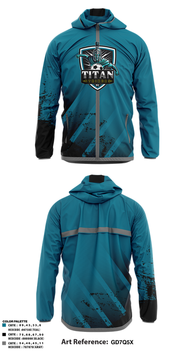 Titan Strikers FC 22139640 Windbreaker - 2