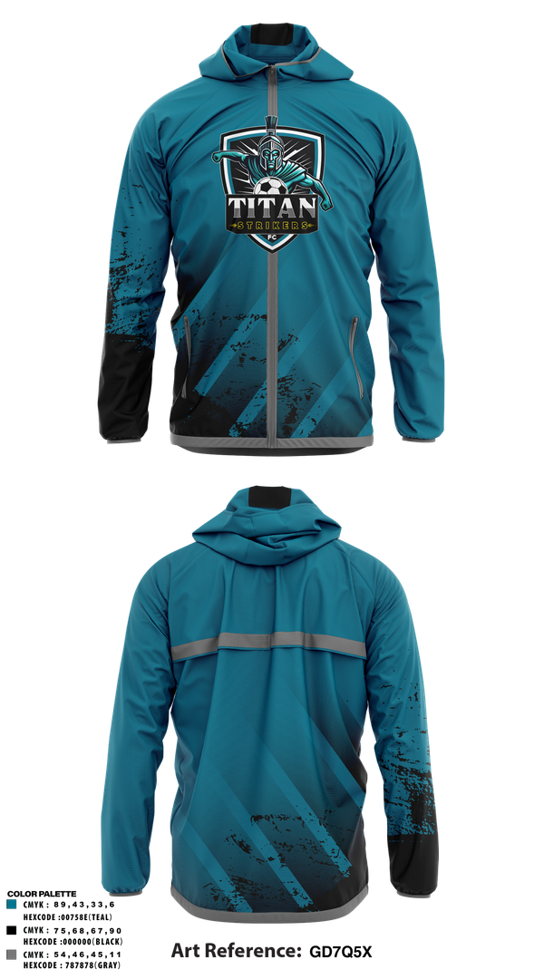 Windbreaker, Titan Strikers FC, Men's Soccer, Teamtime, Team time, sublimation, custom sports apparel, team uniforms, spirit wear, spiritwear, sports uniforms, custom shirts, team store, custom team store, fundraiser sports, apparel fundraiser