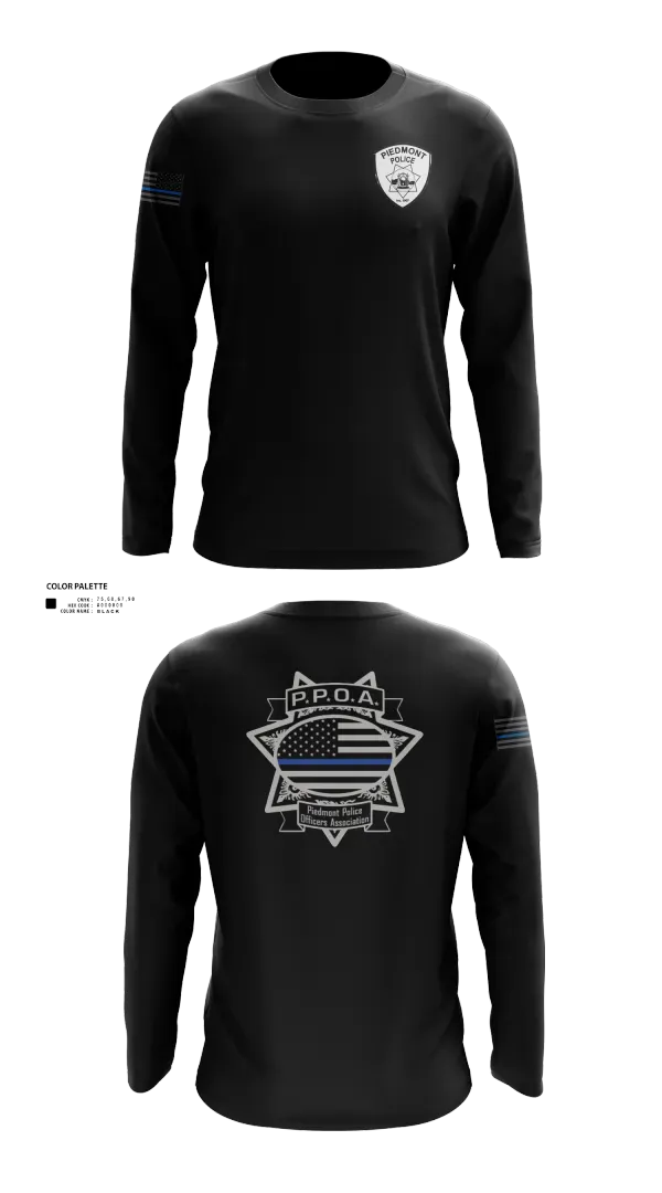Long Sleeve Performance Shirt, Piedmont Police, Police, Teamtime, Team time, sublimation, custom sports apparel, team uniforms, spirit wear, spiritwear, sports uniforms, custom shirts, team store, custom team store, fundraiser sports, apparel fundraiser