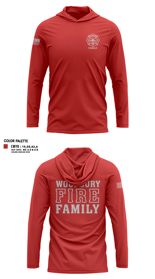 Long Sleeve Performance Shirt with hood, WFD Family, Fire Department, Teamtime, Team time, sublimation, custom sports apparel, team uniforms, spirit wear, spiritwear, sports uniforms, custom shirts, team store, custom team store, fundraiser sports, apparel fundraiser