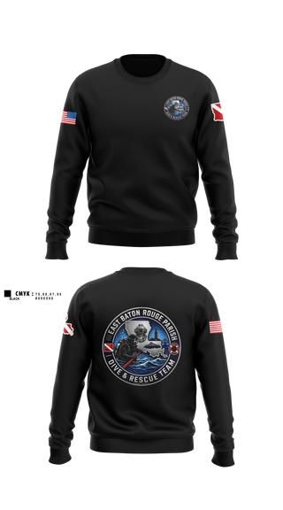 Crew Neck Sweatshirt, East Baton Rouge Parish Dive & Rescue Team, Fire Department, Teamtime, Team time, sublimation, custom sports apparel, team uniforms, spirit wear, spiritwear, sports uniforms, custom shirts, team store, custom team store, fundraiser sports, apparel fundraiser