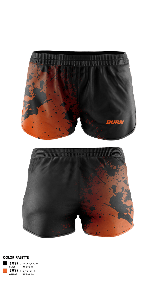 Womens Shorts, BURN, Spirit Store, Teamtime, Team time, sublimation, custom sports apparel, team uniforms, spirit wear, spiritwear, sports uniforms, custom shirts, team store, custom team store, fundraiser sports, apparel fundraiser