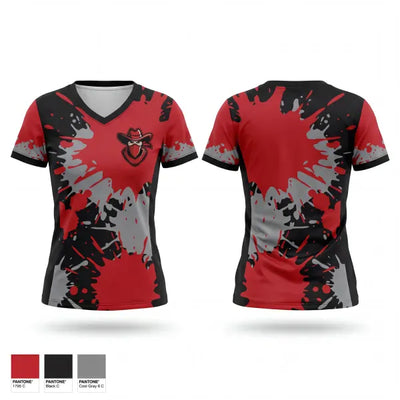 Mississippi Bandits Youth Football and Cheer Team 58655552 Women's Short Sleeve V-neck Shirt - 1