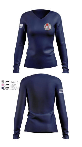 Womens Long Sleeve Vneck Shirt, Agoge Combatives, , Teamtime, Team time, sublimation, custom sports apparel, team uniforms, spirit wear, spiritwear, sports uniforms, custom shirts, team store, custom team store, fundraiser sports, apparel fundraiser