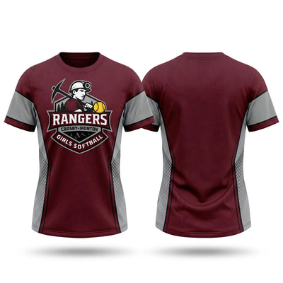 Crosby-Ironton Rangers Soft Poly Tee Cotton Like Feel - 1