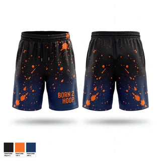Mens Reversible Basketball Shorts, BORN 2 HOOP, Men's Basketball, Teamtime, Team time, sublimation, custom sports apparel, team uniforms, spirit wear, spiritwear, sports uniforms, custom shirts, team store, custom team store, fundraiser sports, apparel fundraiser
