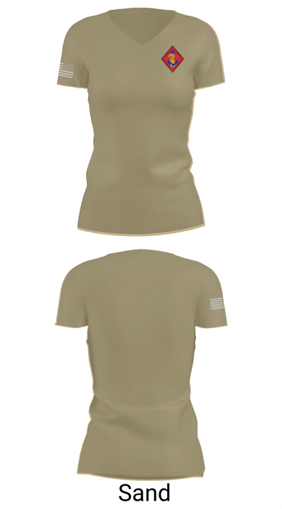 Marine Det. Fort Gregg-Adams Bravo Company 18643837 Women's Short Sleeve V-neck Shirt - 88