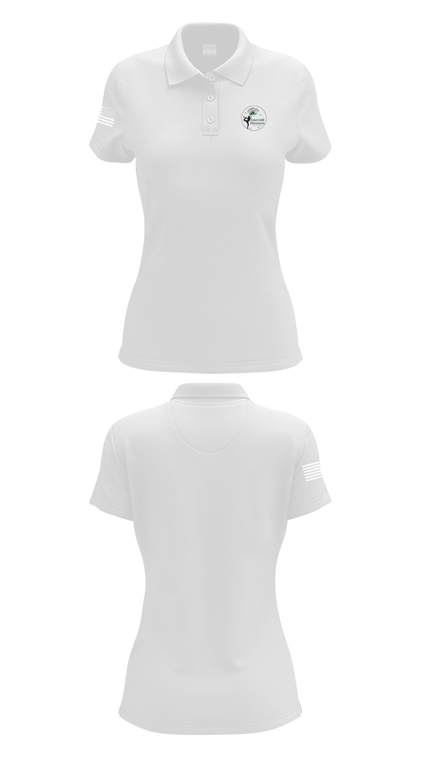 Womens Short Sleeve Performance Polo, Emerald Illusions Dance Team, Spirit Store, Teamtime, Team time, sublimation, custom sports apparel, team uniforms, spirit wear, spiritwear, sports uniforms, custom shirts, team store, custom team store, fundraiser sports, apparel fundraiser