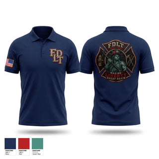 Short Sleeve Performance Polo, Fire Department of Liberty Township, Fire Department, Teamtime, Team time, sublimation, custom sports apparel, team uniforms, spirit wear, spiritwear, sports uniforms, custom shirts, team store, custom team store, fundraiser sports, apparel fundraiser