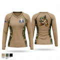 C-co 4-31 INF Mortar Section 82758806 Women's Long Sleeve V-neck Shirt - 1