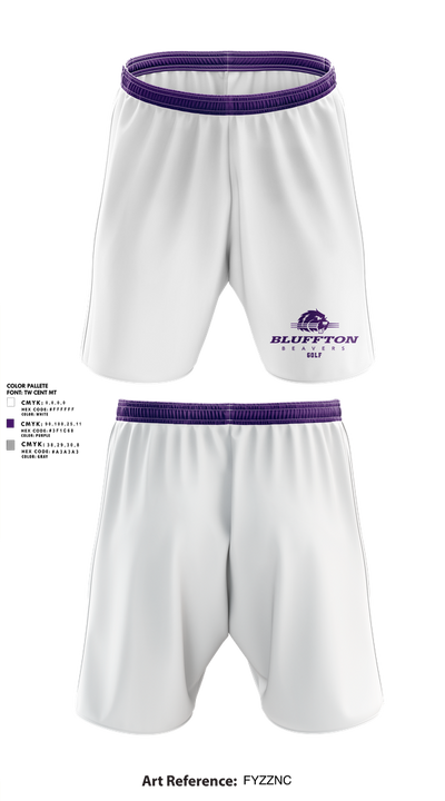 Bluffton University 87987155 Athletic Shorts With Pockets - 1