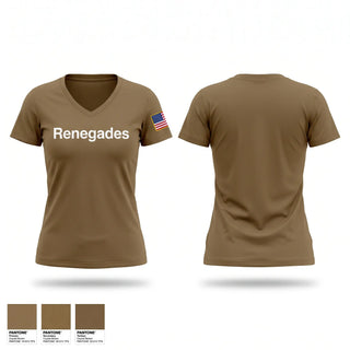 Womens Short Sleeve Vneck Shirt, Renegades, National Guard, Teamtime, Team time, sublimation, custom sports apparel, team uniforms, spirit wear, spiritwear, sports uniforms, custom shirts, team store, custom team store, fundraiser sports, apparel fundraiser