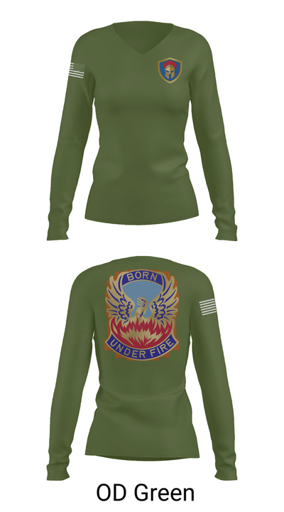HHC/128th Aviation Brigade 36515709 Women's Long Sleeve V-neck Shirt - 57