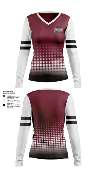 Womens Long Sleeve Vneck Shirt, Princeton High School Dance, Spirit Store, Teamtime, Team time, sublimation, custom sports apparel, team uniforms, spirit wear, spiritwear, sports uniforms, custom shirts, team store, custom team store, fundraiser sports, apparel fundraiser